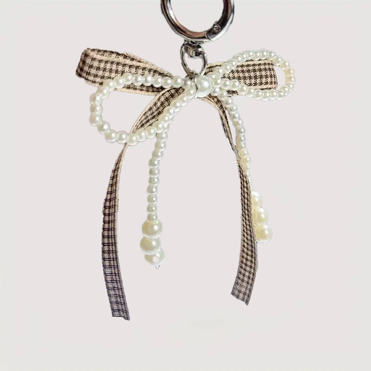 Plaid Bow Charm